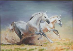 Voir le détail de cette oeuvre: les chevaux blancs